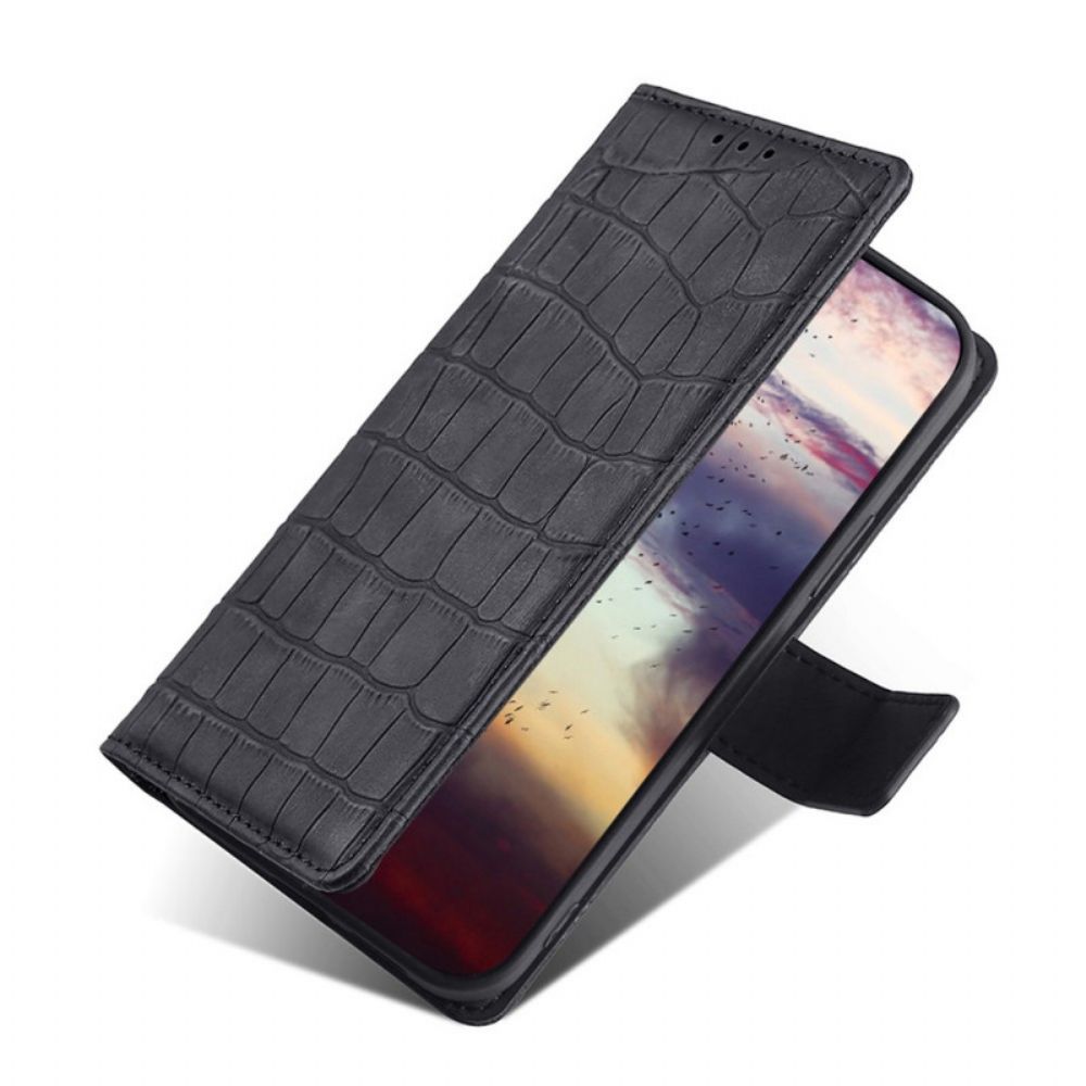 Flip Case Für Samsung Galaxy A13 5G Krokodilleder-effekt