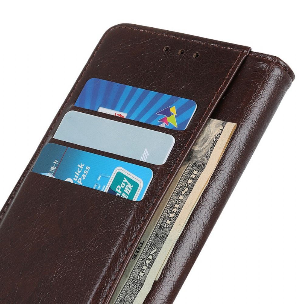Flip Case Für Samsung Galaxy A13 5G Spaltnappaleder Nieten