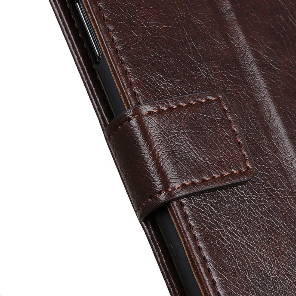 Flip Case Für Samsung Galaxy A13 5G Spaltnappaleder Nieten