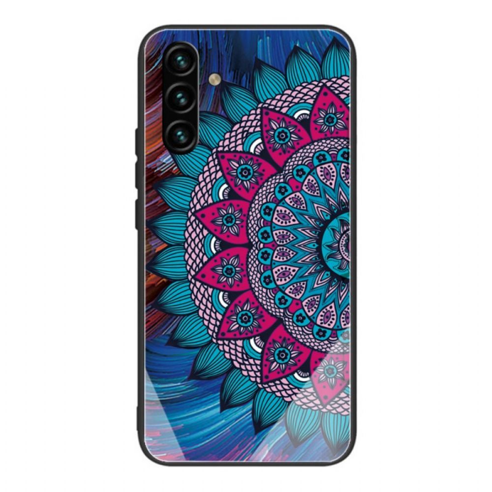 Handyhülle Für Samsung Galaxy A13 5G Mandala Aus Gehärtetem Glas