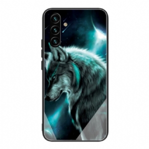 Handyhülle Für Samsung Galaxy A13 5G Wolf Aus Gehärtetem Glas