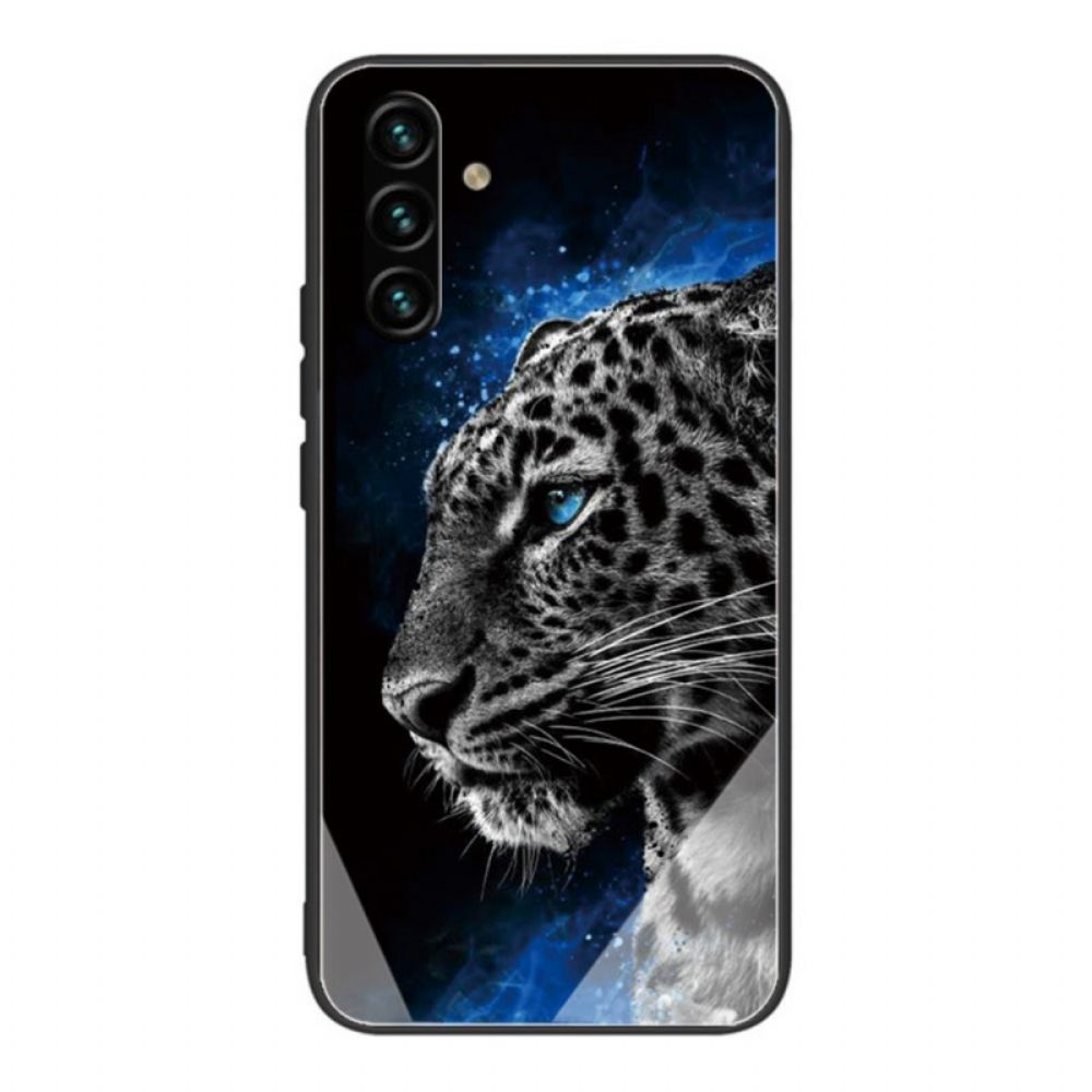 Hülle Für Samsung Galaxy A13 5G Gehärtetes Glas Mit Katzengesicht