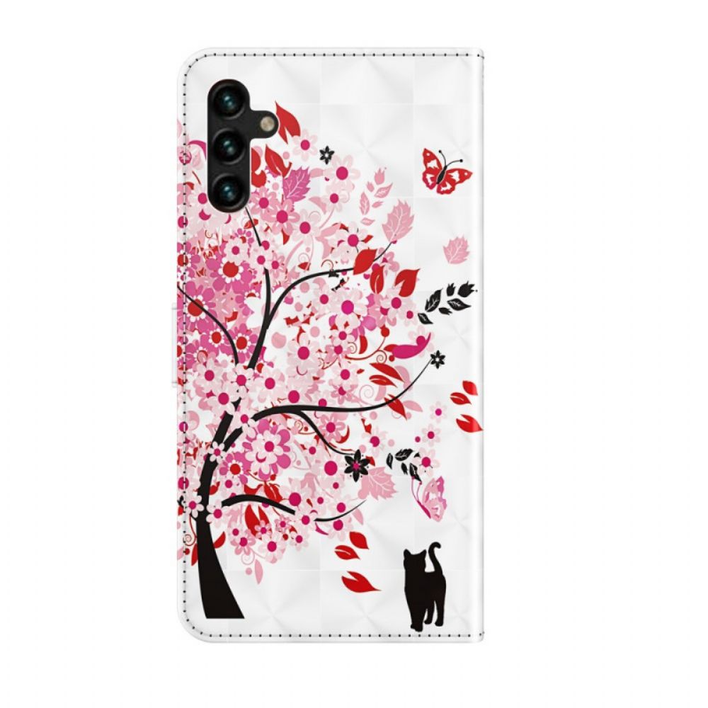 Lederhüllen Für Samsung Galaxy A13 5G Rosa Baum