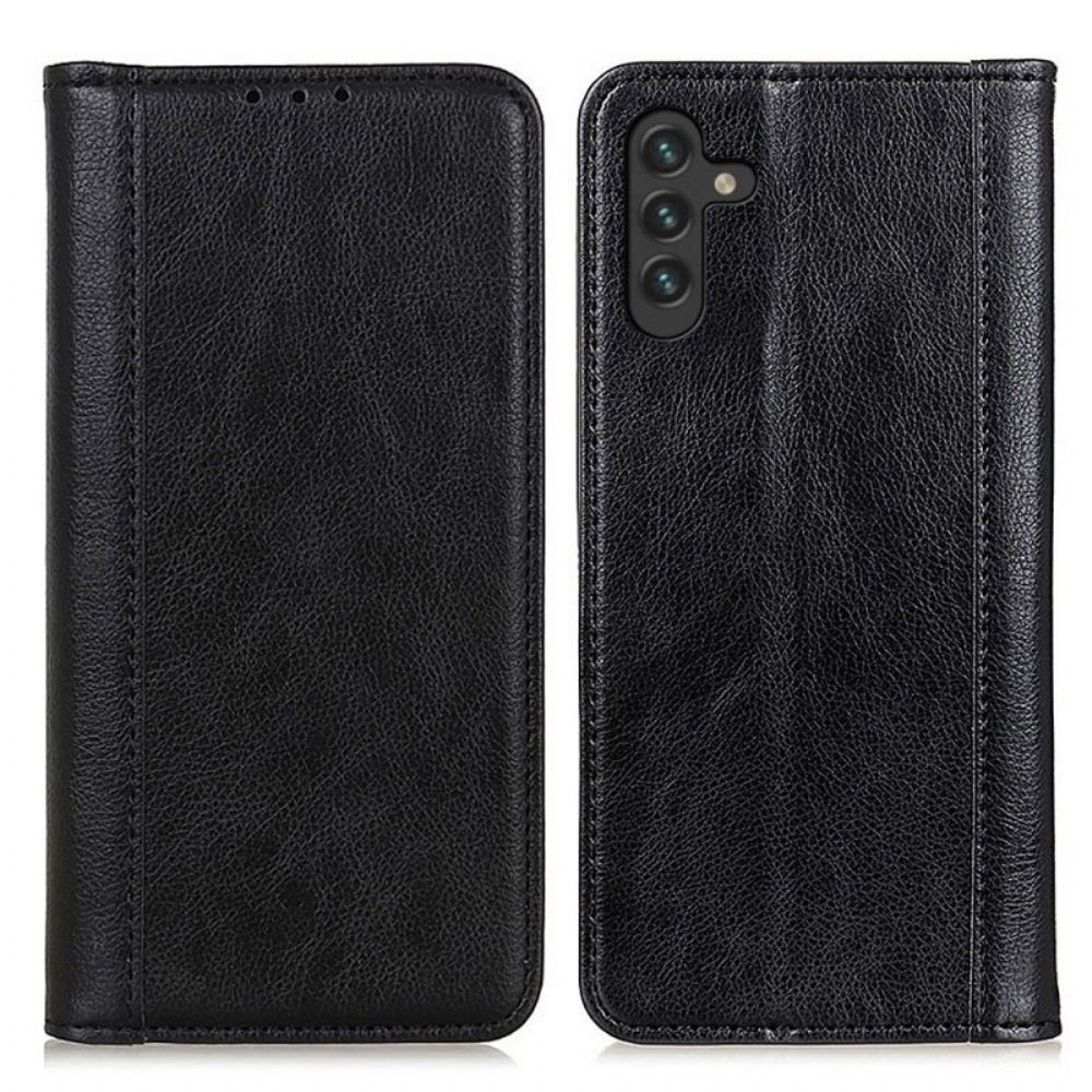 Schutzhülle Für Samsung Galaxy A13 5G Flip Case Elegance Litschi-spaltleder