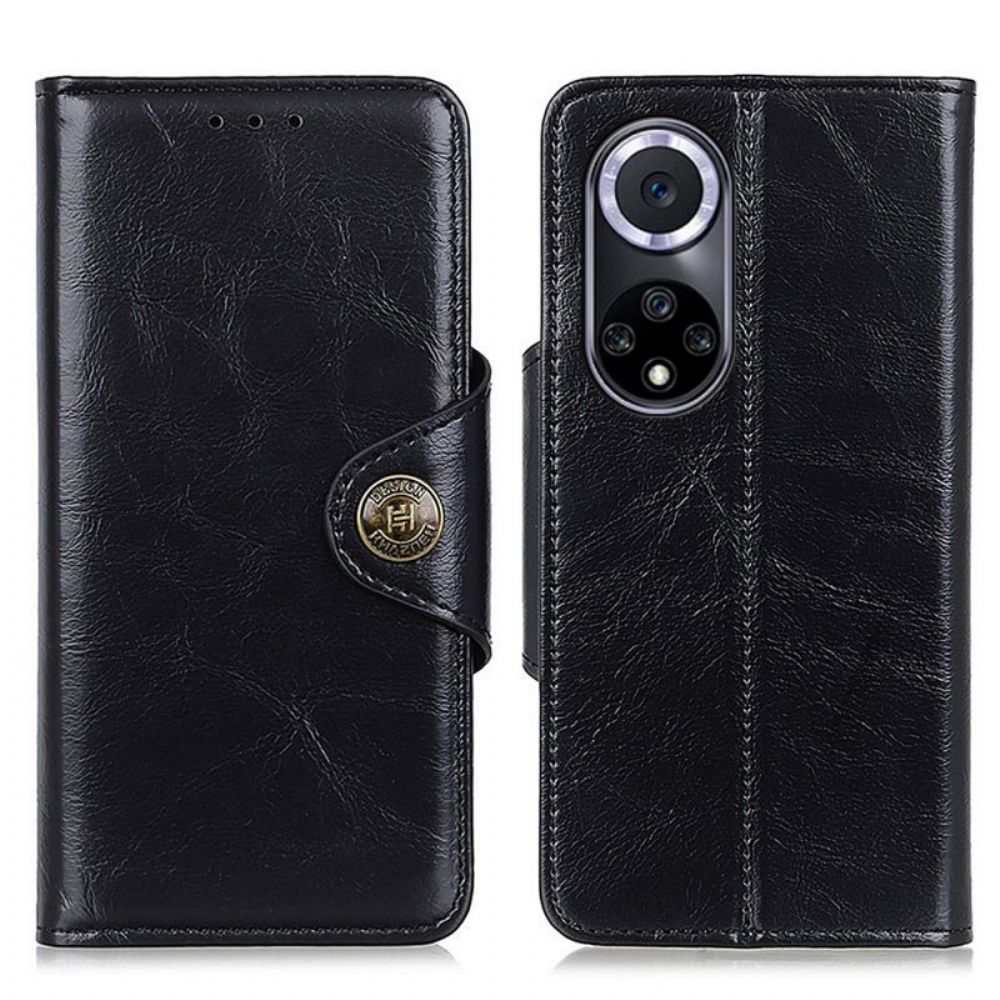 Flip Case Für Huawei Nova 9 / Honor 50 Glänzendes Kunstleder Khazneh