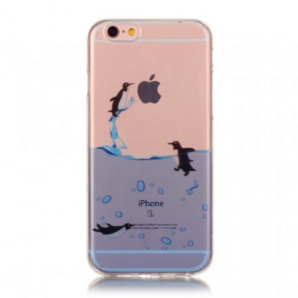 Handyhülle Für iPhone 6 / 6S Nahtloses Pinguin-spiel
