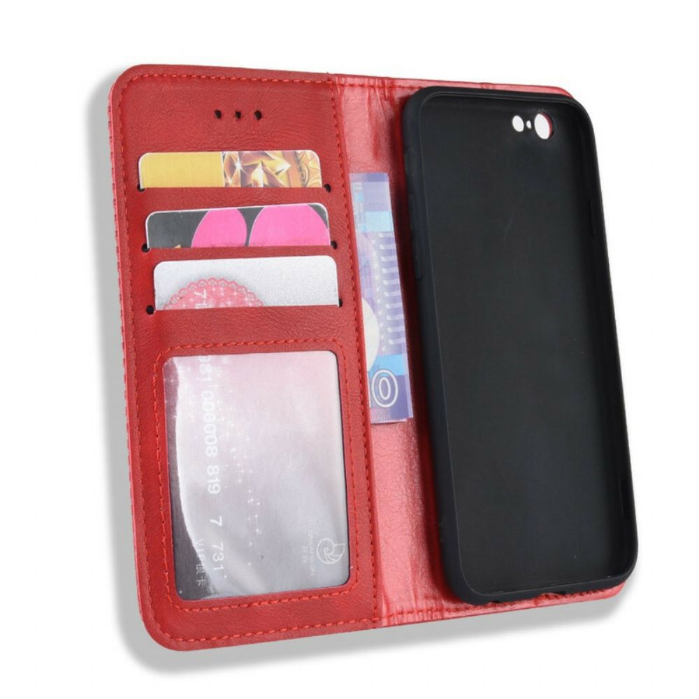 Schutzhülle Für iPhone 6 / 6S Flip Case Stilisierter Vintage-ledereffekt