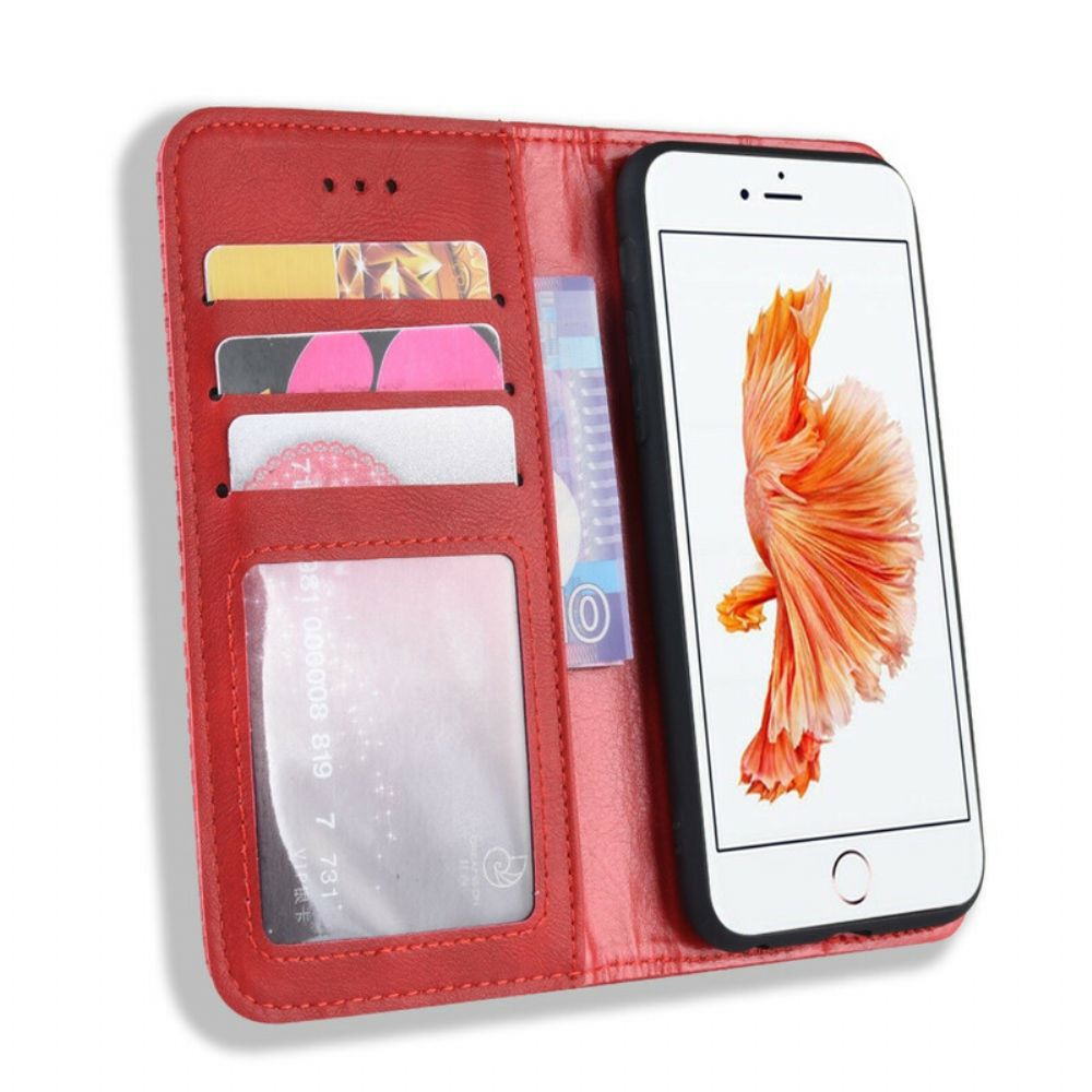 Schutzhülle Für iPhone 6 / 6S Flip Case Stilisierter Vintage-ledereffekt