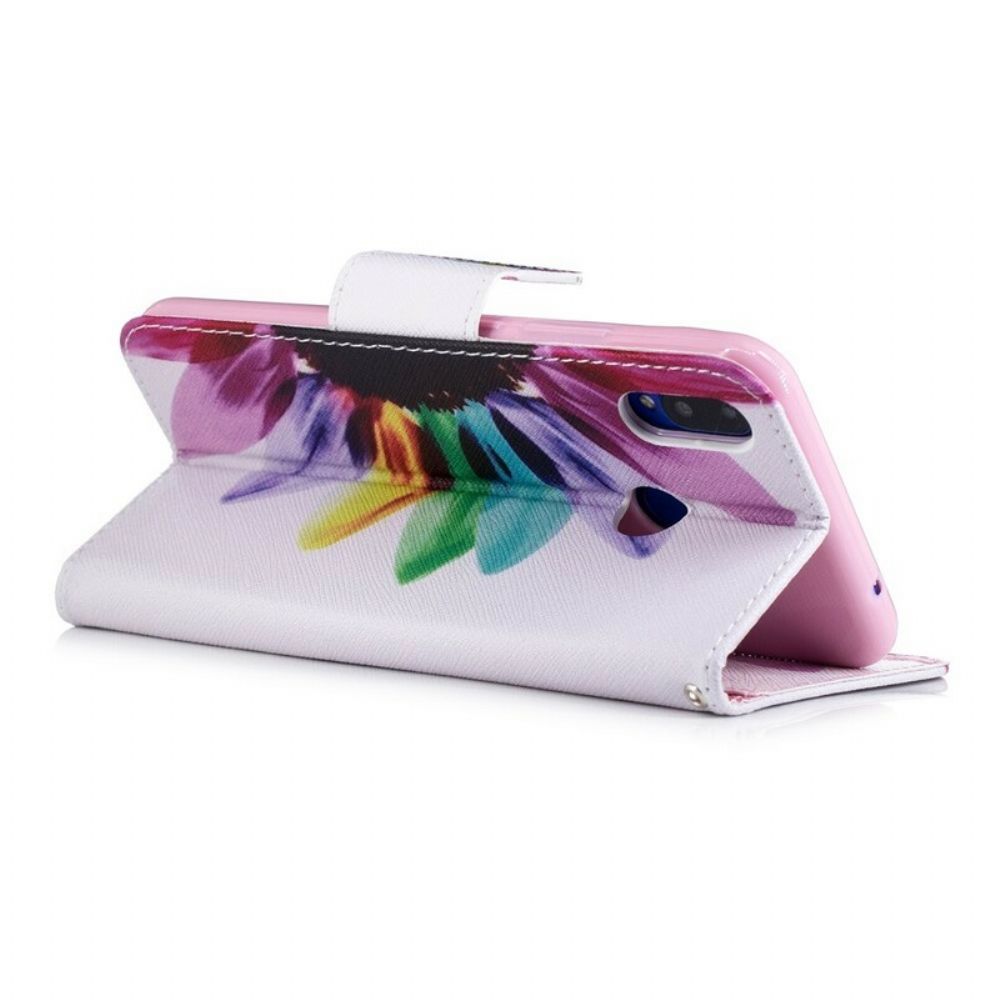 Flip Case Für Huawei P Smart Plus Aquarell Blume
