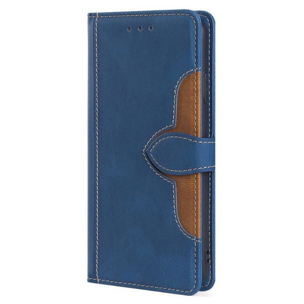 Flip Case Für Honor Magic 5 Lite Zweifarbiges Blumenmuster