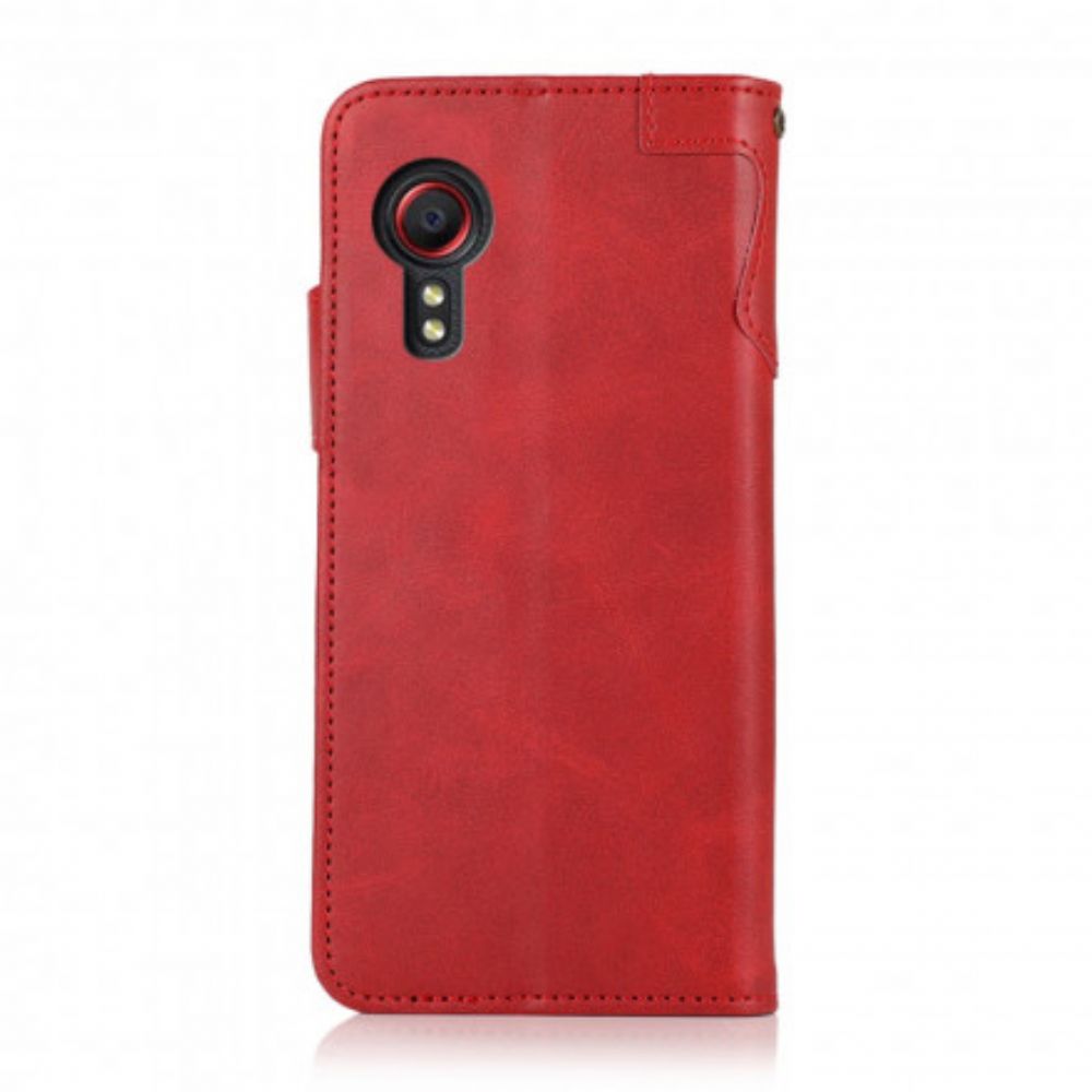 Flip Case Für Samsung Galaxy XCover 5 Khazneh-magnetknopf