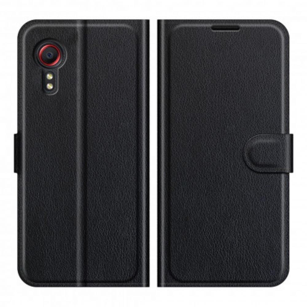 Flip Case Für Samsung Galaxy XCover 5 Klassisches Kunstleder