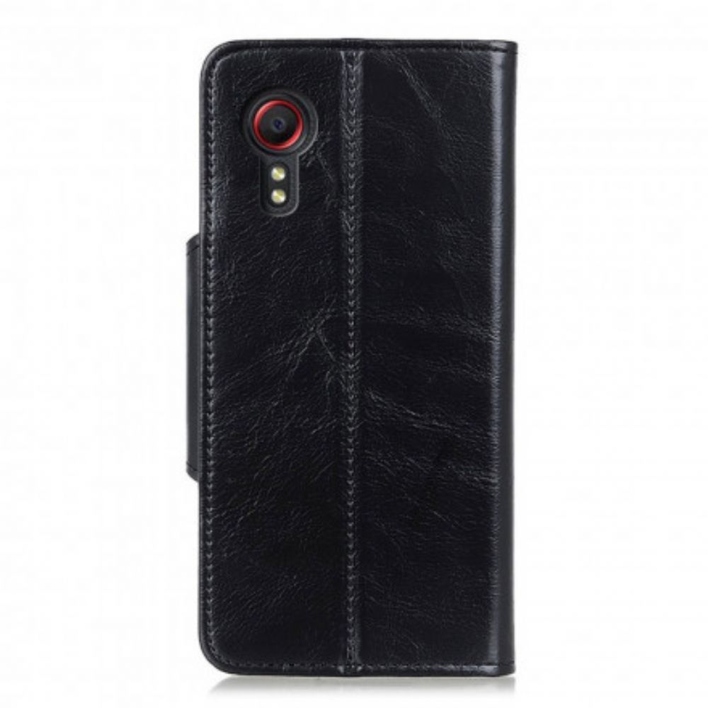 Flip Case Für Samsung Galaxy XCover 5 Kunstlederknopf Vintage
