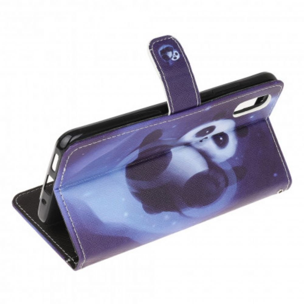 Flip Case Für Samsung Galaxy XCover 5 Mit Kordel Tanga Space Panda