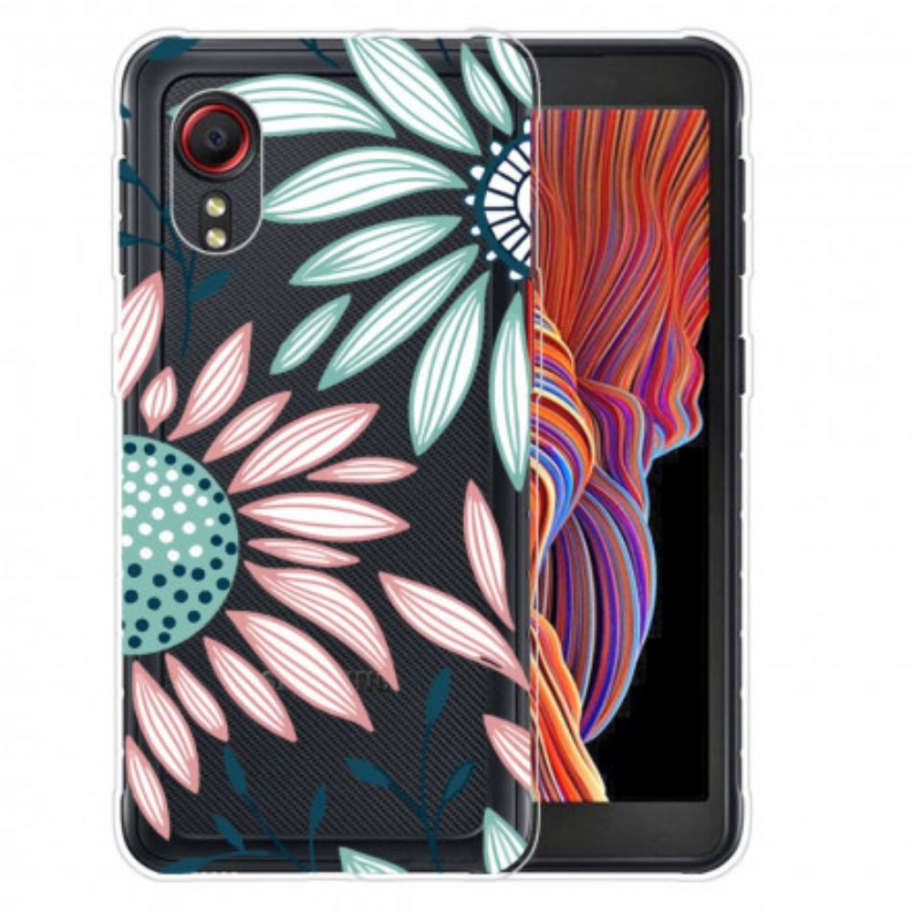Handyhülle Für Samsung Galaxy XCover 5 Durchsichtige Blume