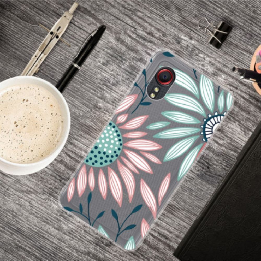 Handyhülle Für Samsung Galaxy XCover 5 Durchsichtige Blume