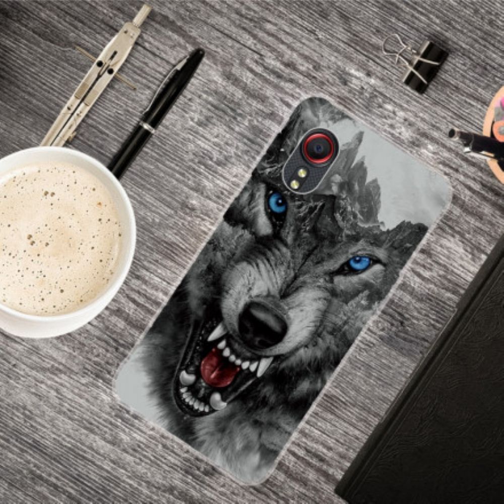 Handyhülle Für Samsung Galaxy XCover 5 Erhabener Wolf