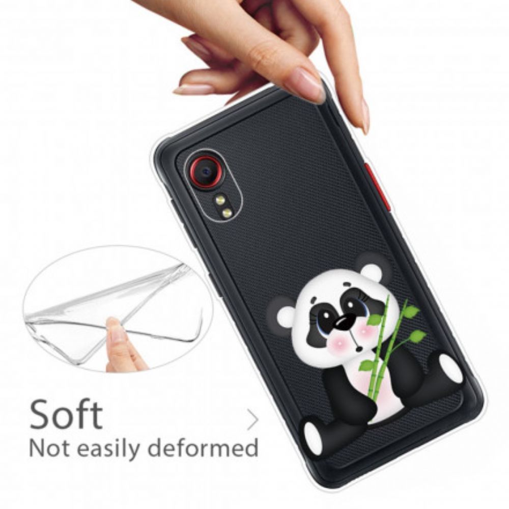 Handyhülle Für Samsung Galaxy XCover 5 Transparenter Trauriger Panda