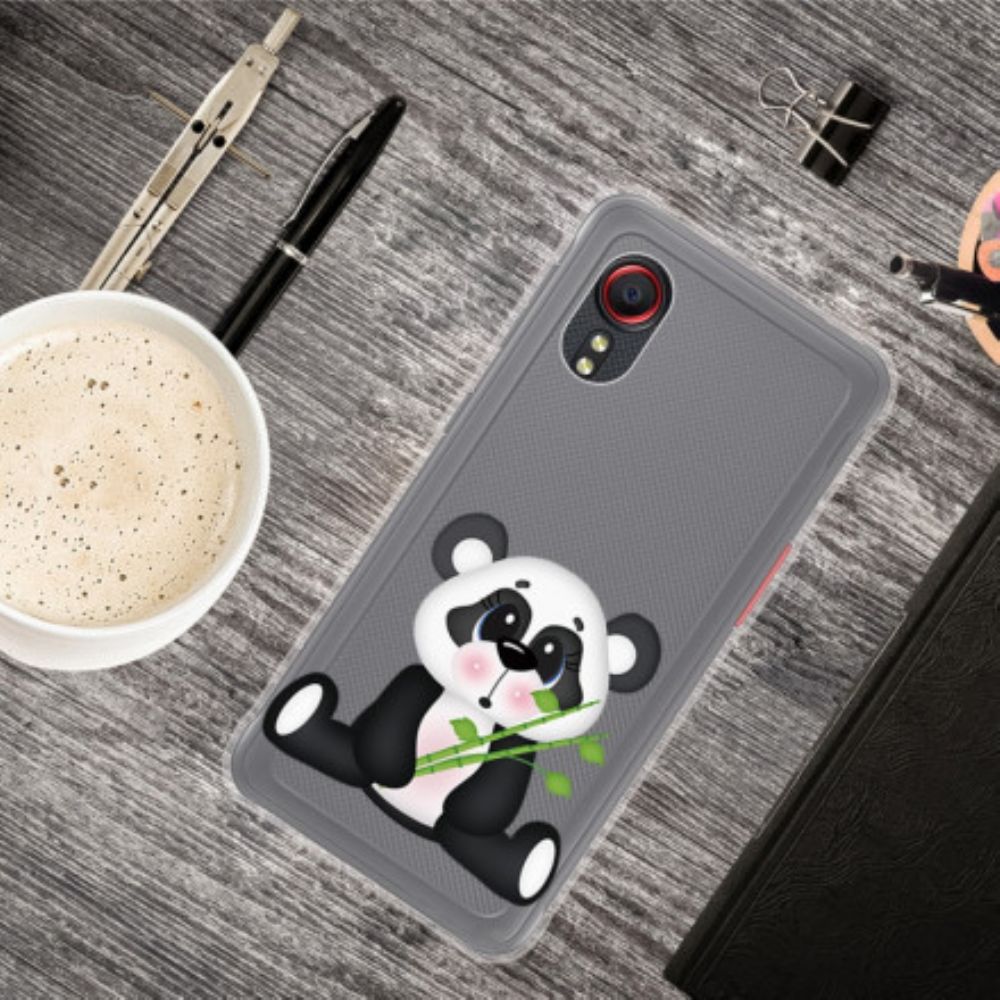 Handyhülle Für Samsung Galaxy XCover 5 Transparenter Trauriger Panda