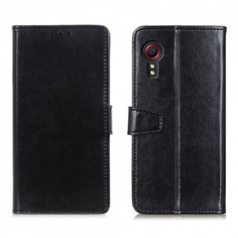 Lederhüllen Für Samsung Galaxy XCover 5 Einfacher Glänzender Ledereffekt