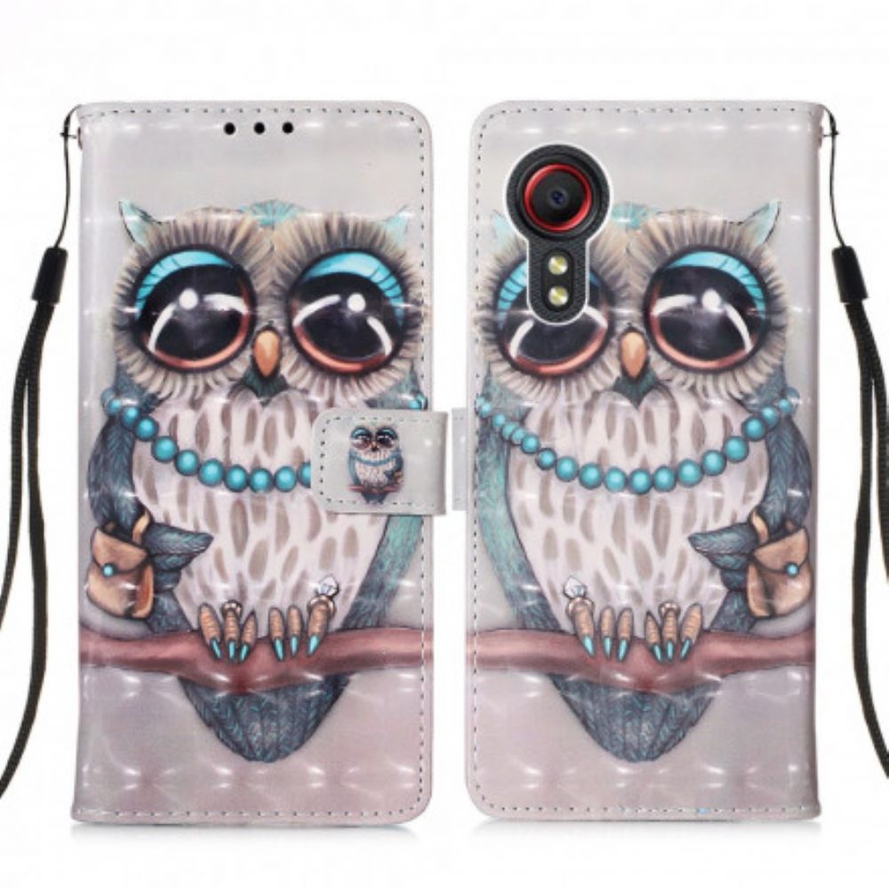 Lederhüllen Für Samsung Galaxy XCover 5 Fräulein Eule