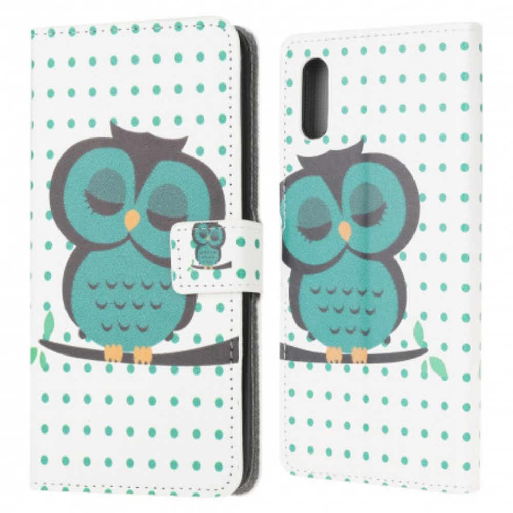 Lederhüllen Für Samsung Galaxy XCover 5 Schlafende Eule