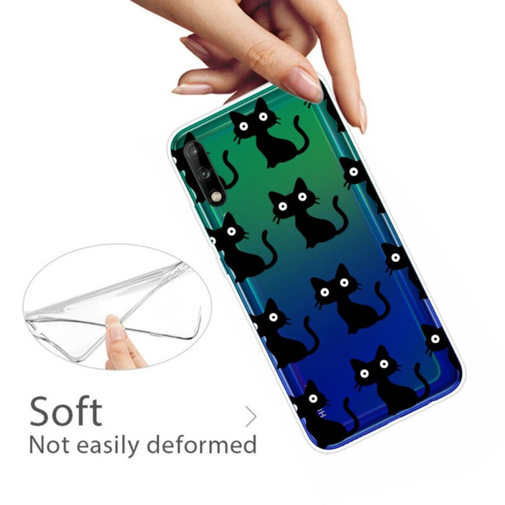 Hülle Für Huawei P40 Lite E / Huawei Y7p Mehrere Schwarze Katzen