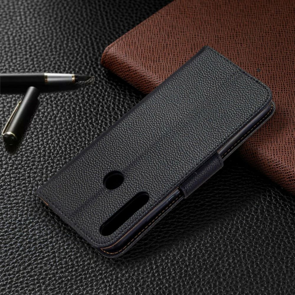 Lederhüllen Für Huawei P40 Lite E / Huawei Y7p Flip Case Litschi-klappe Schräg
