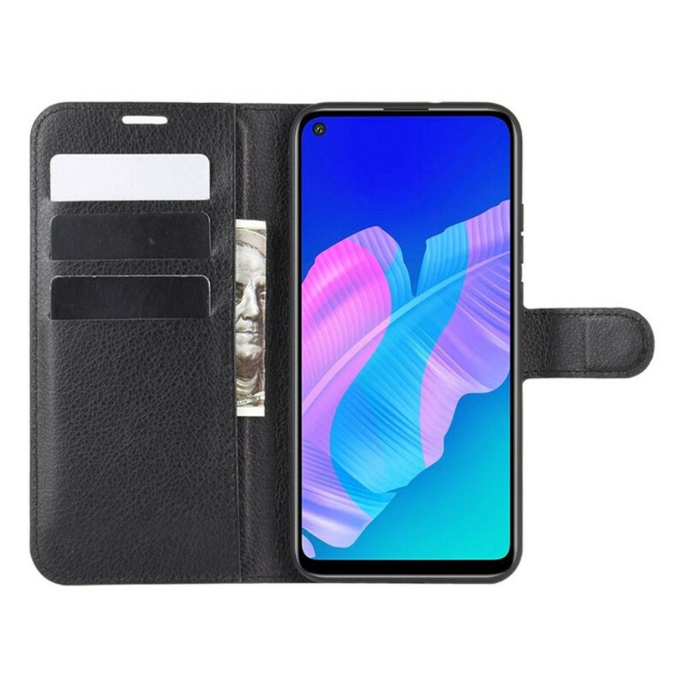 Lederhüllen Für Huawei P40 Lite E / Huawei Y7p Klassisches Litschi-kunstleder