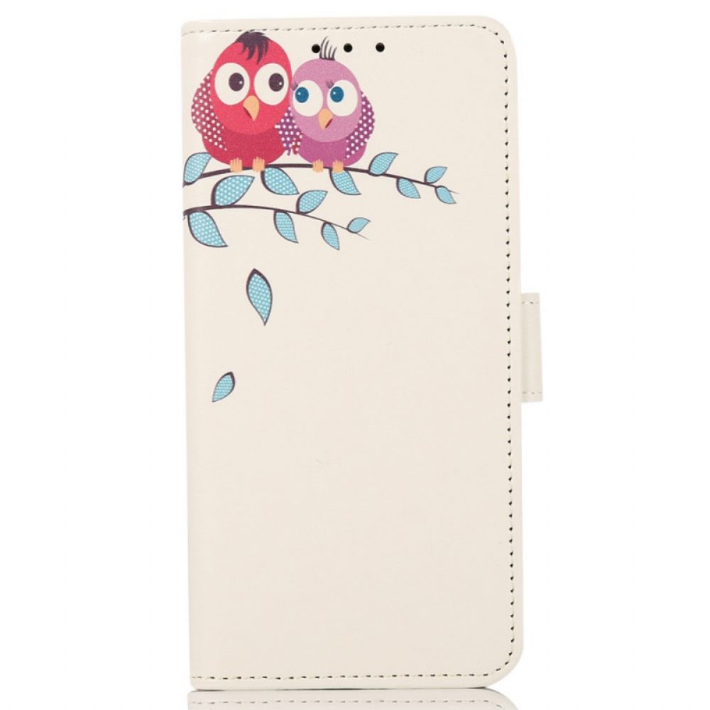 Flip Case Für Sony Xperia Pro-I Eulenpaar Auf Dem Baum