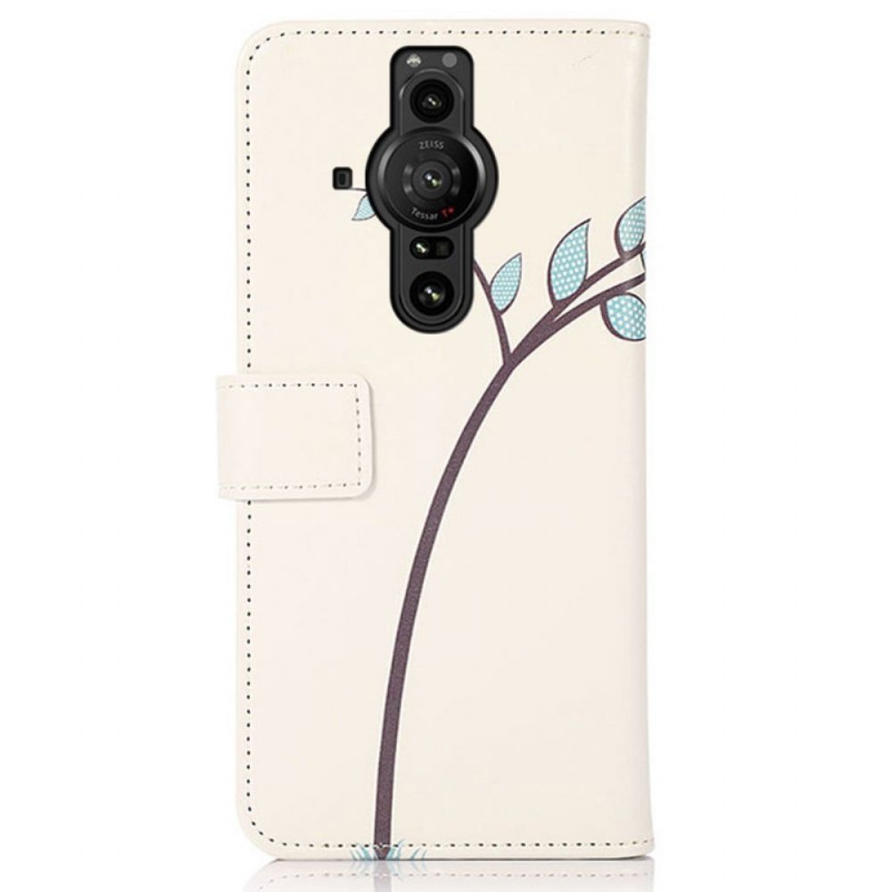 Flip Case Für Sony Xperia Pro-I Eulenpaar Auf Dem Baum