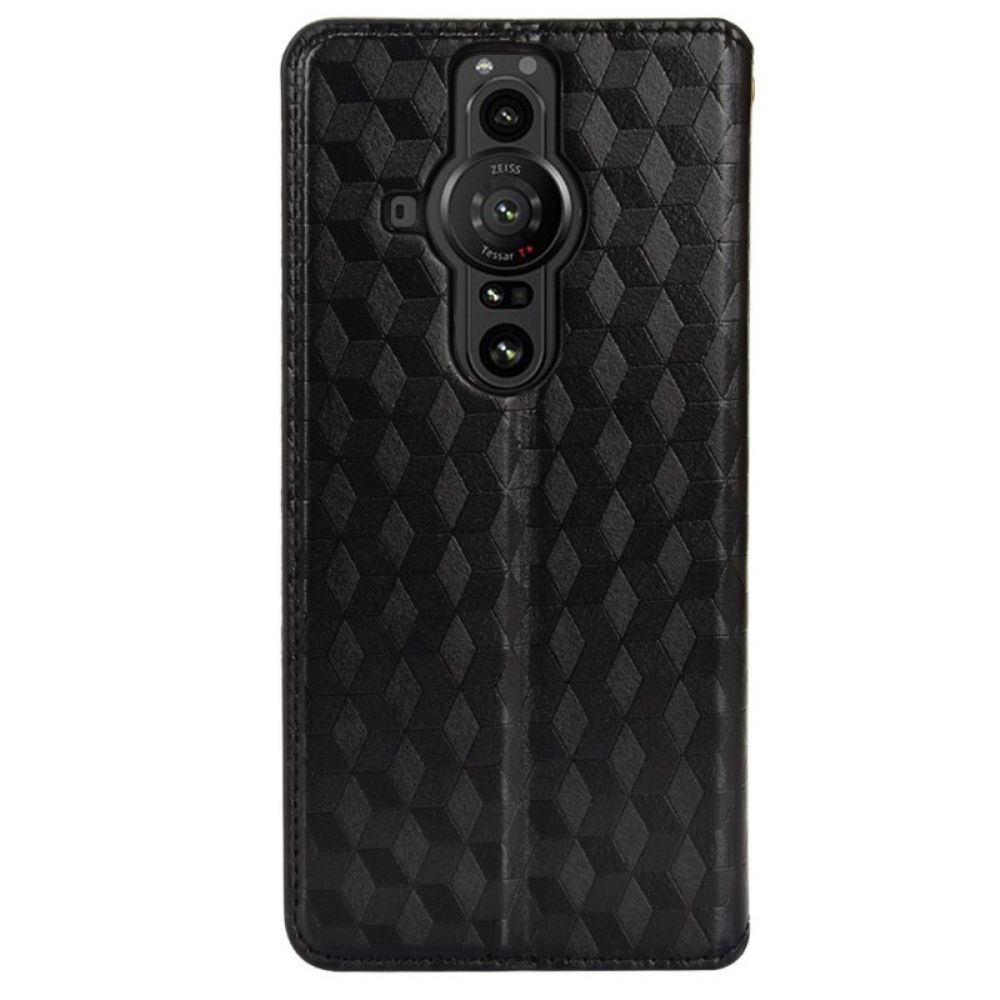 Schutzhülle Für Sony Xperia Pro-I Flip Case Diamant-leder-effekt