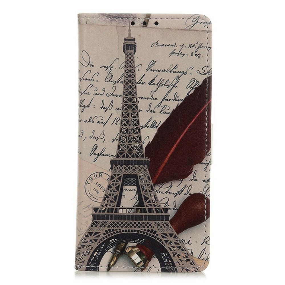 Flip Case Für Xiaomi Redmi 9 Eiffelturm Des Dichters