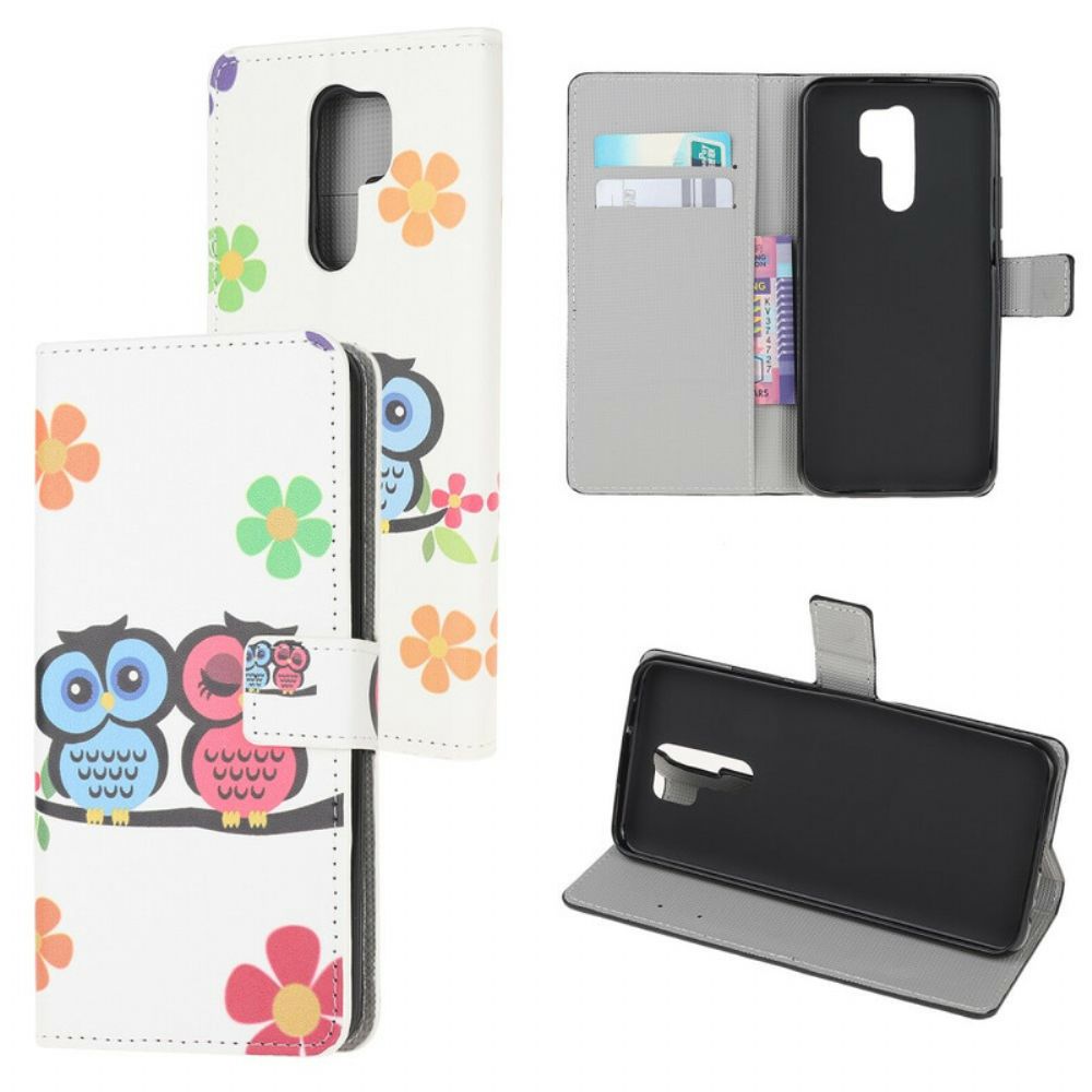 Flip Case Für Xiaomi Redmi 9 Eulenpaar