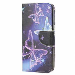 Flip Case Für Xiaomi Redmi 9 Neon-schmetterlinge
