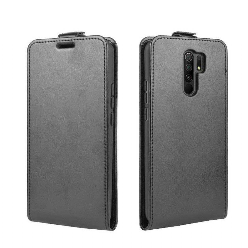 Lederhüllen Für Xiaomi Redmi 9 Flip Case Faltbarer Ledereffekt