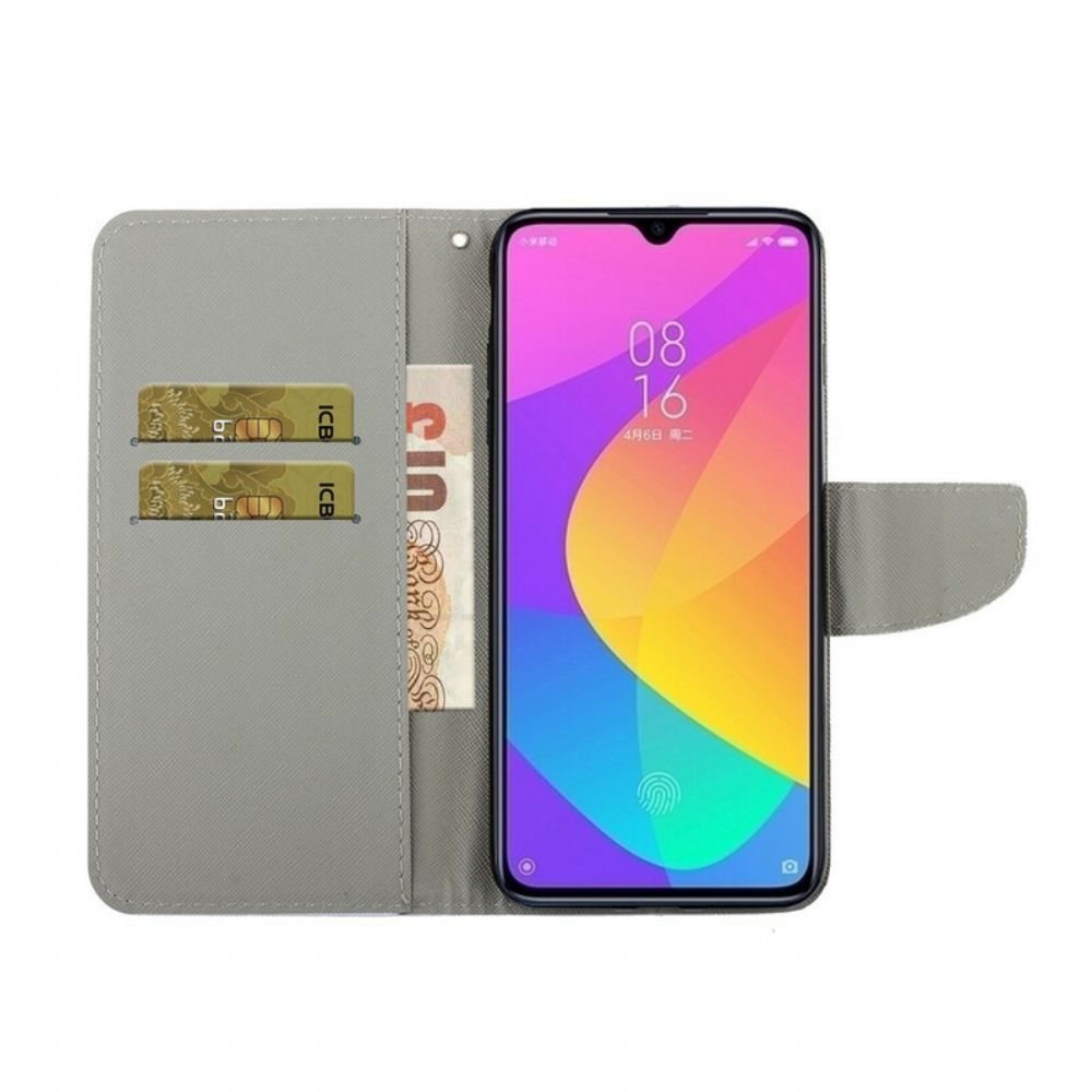 Lederhüllen Für Xiaomi Redmi 9 Mit Kordel Fass Mich Nicht An Riemchenkatze