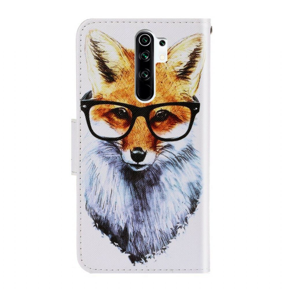 Lederhüllen Für Xiaomi Redmi 9 Mit Kordel Smart Fox Mit Riemen