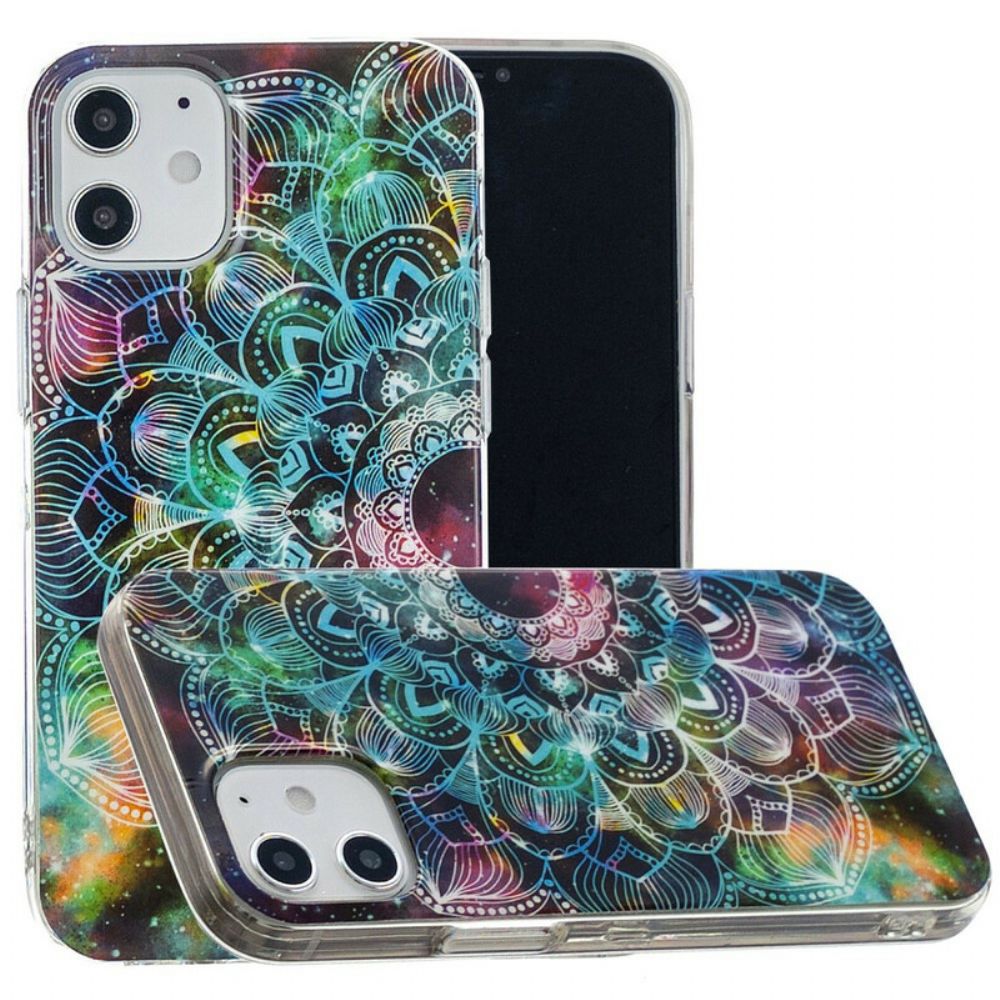 Hülle Für iPhone 12 Mini Fluoreszierende Blumenserie