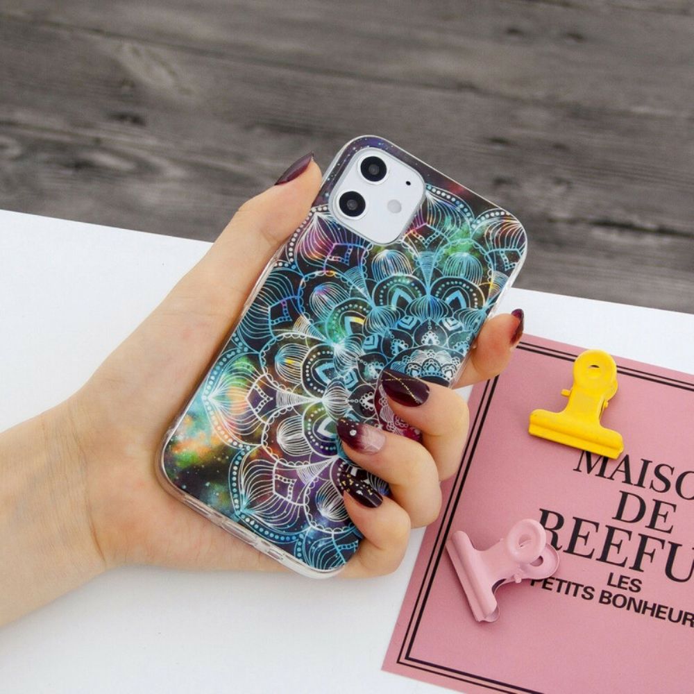 Hülle Für iPhone 12 Mini Fluoreszierende Blumenserie