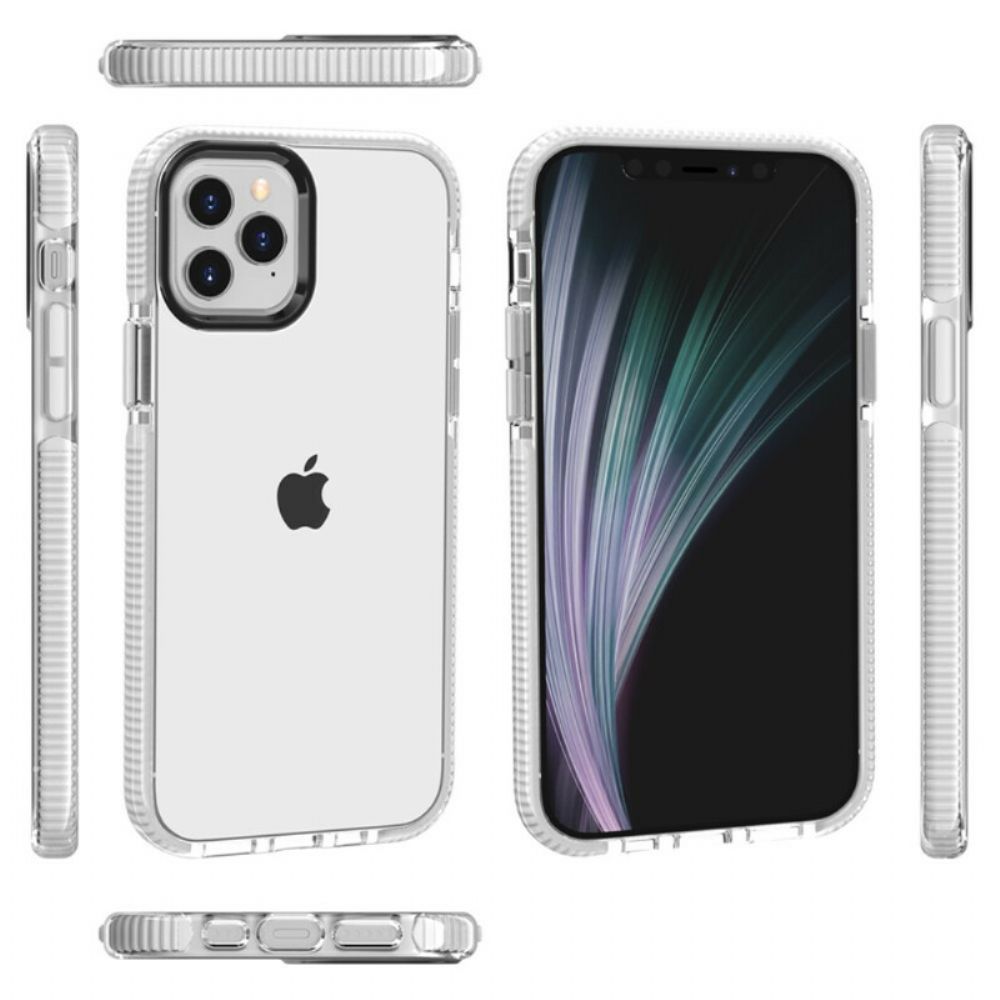 Hülle Für iPhone 12 Mini Kanten Aus Transparentem Silikon