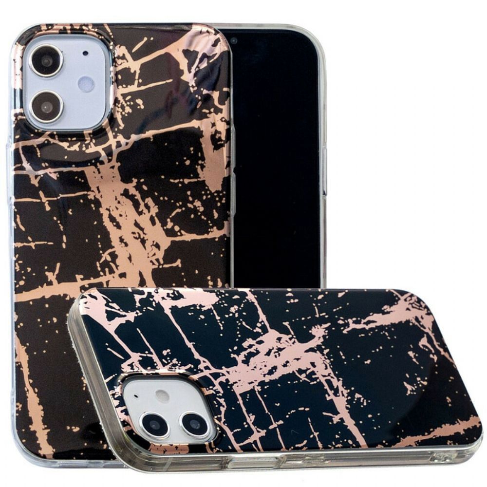 Hülle Für iPhone 12 Mini Marmorfarbene Geometrie 2
