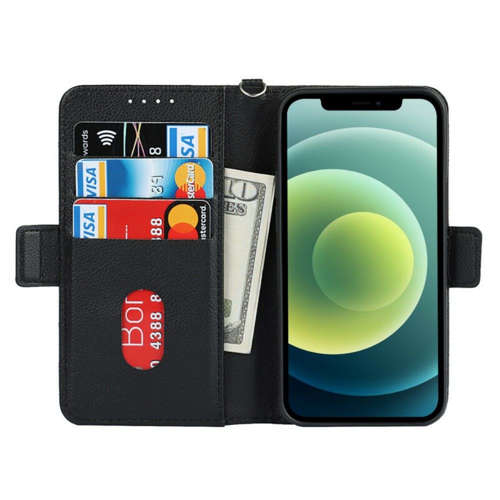 Lederhüllen Für iPhone 12 Mini Mit Kordel Tanga-herz
