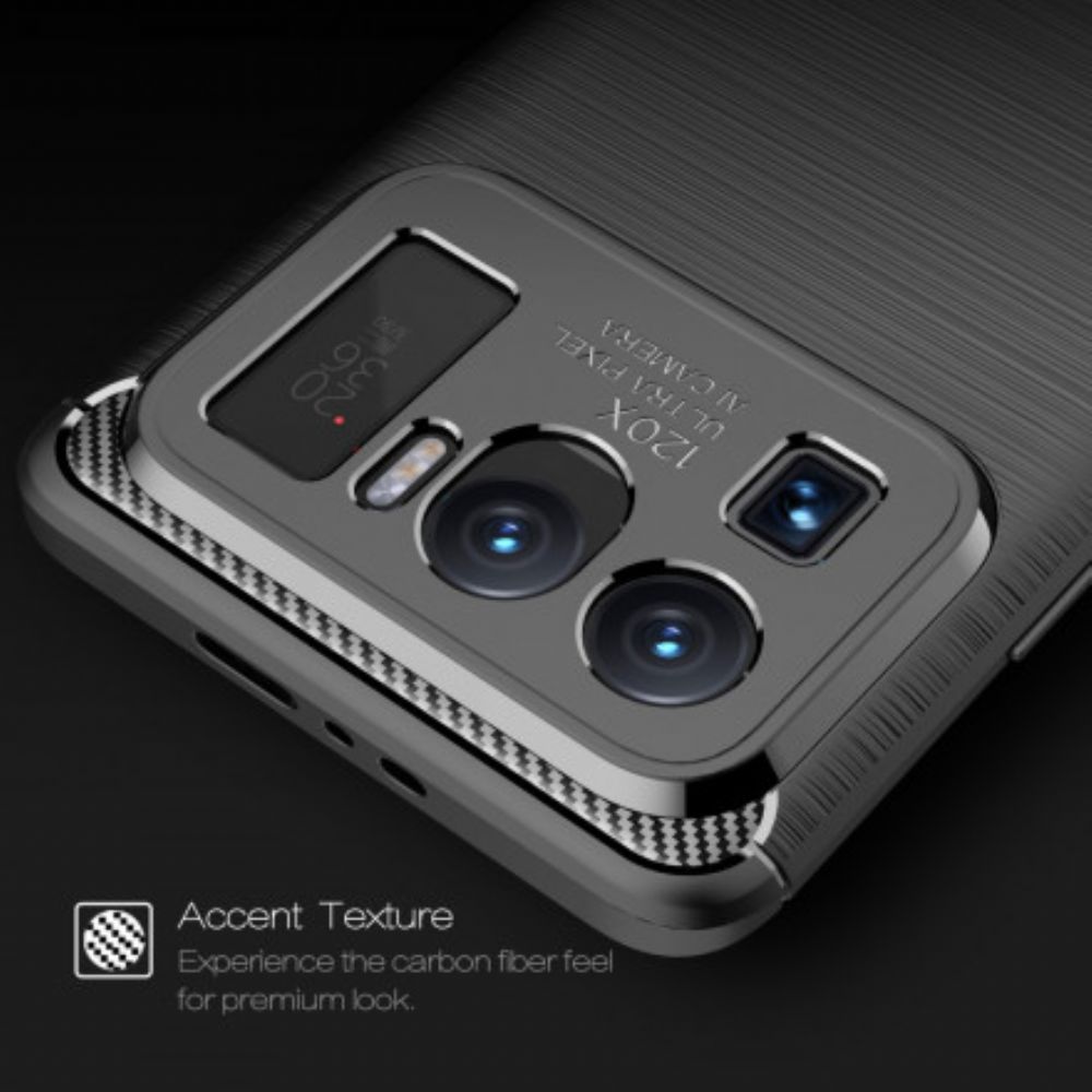 Handyhülle Für Xiaomi Mi 11 Ultra Gebürstete Kohlefaser