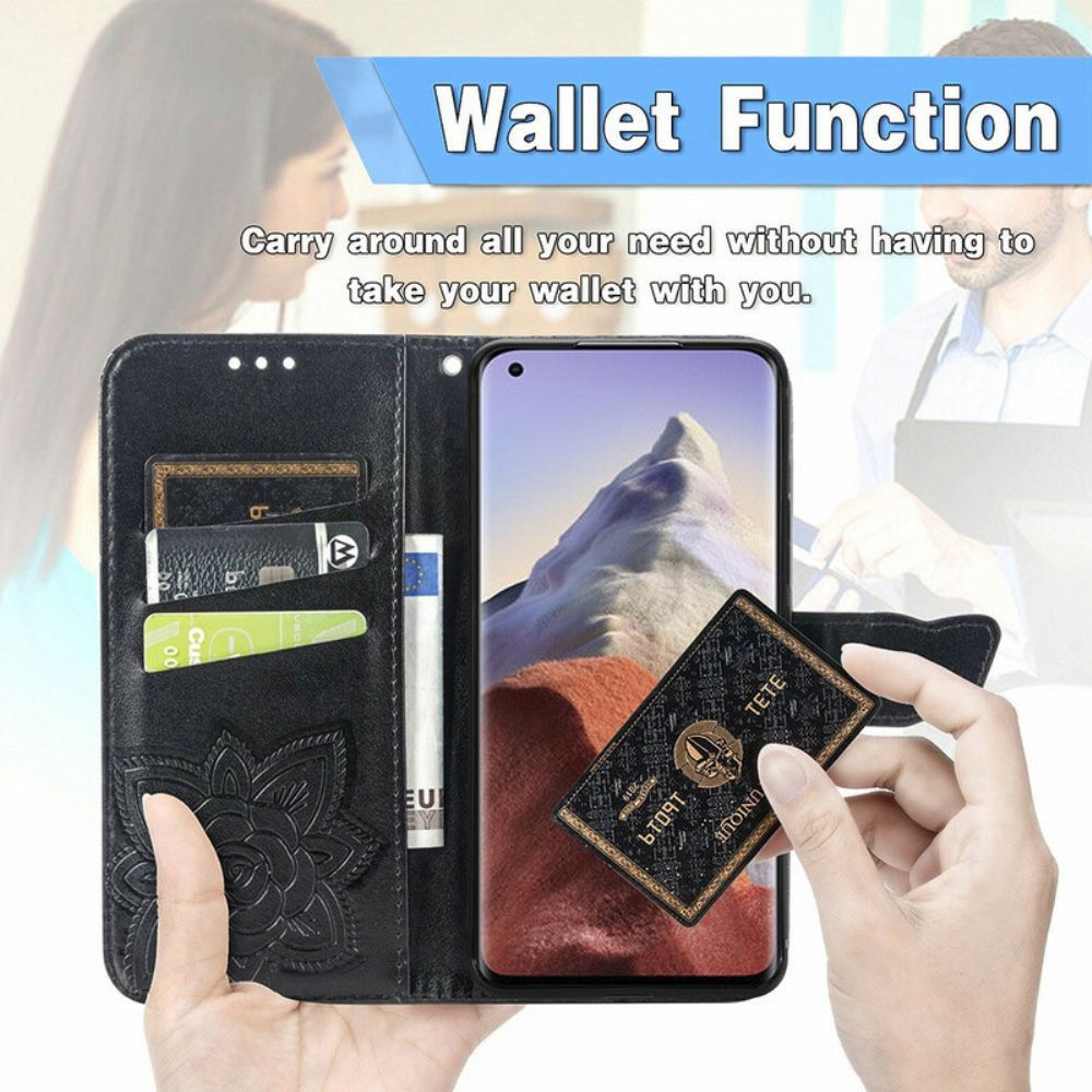 Lederhüllen Für Xiaomi Mi 11 Ultra Halbe Schmetterlinge