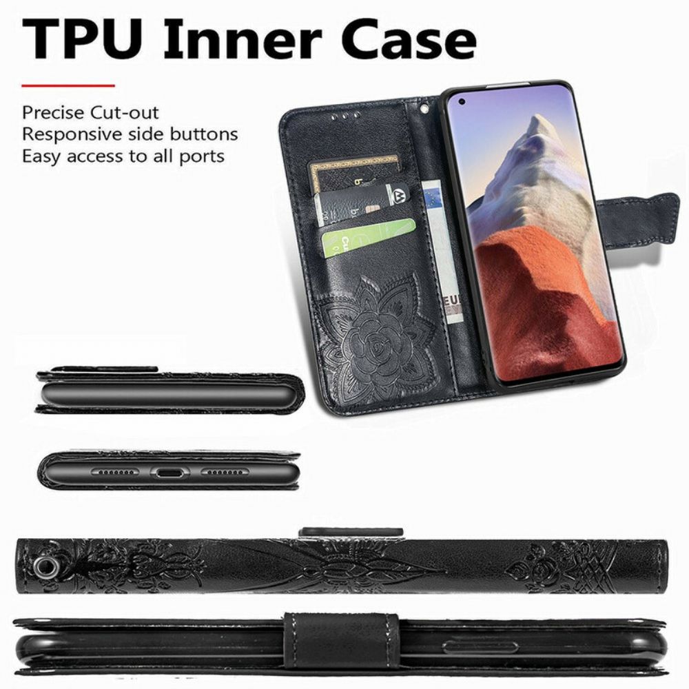 Lederhüllen Für Xiaomi Mi 11 Ultra Halbe Schmetterlinge