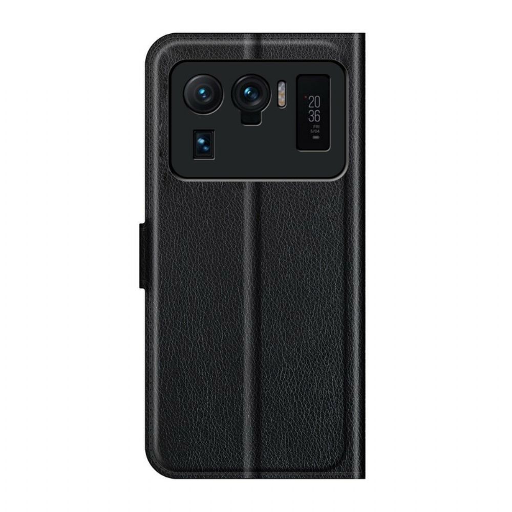 Lederhüllen Für Xiaomi Mi 11 Ultra Klassischer Litschi-leder-effekt