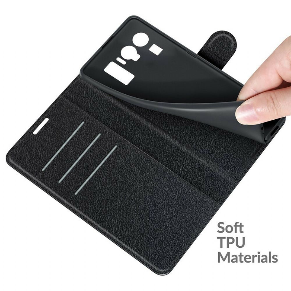 Lederhüllen Für Xiaomi Mi 11 Ultra Klassischer Litschi-leder-effekt