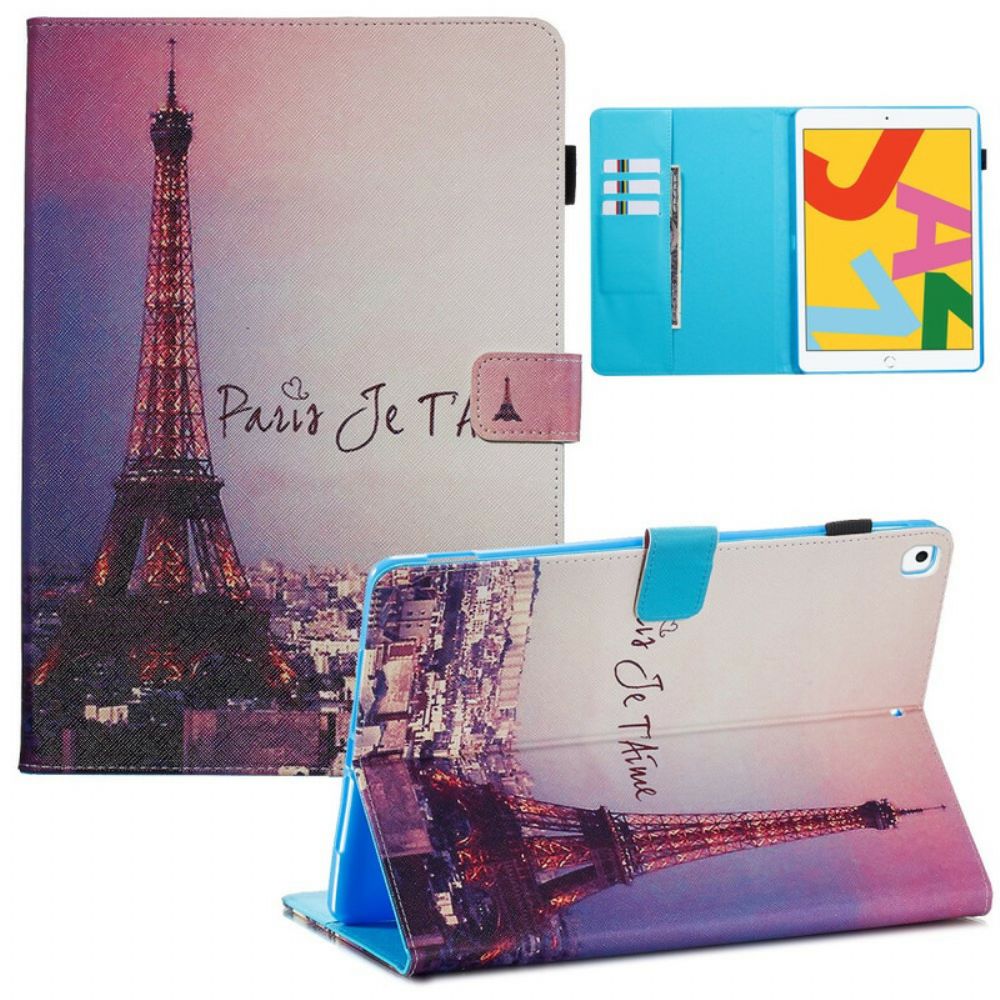 Flip Case Für iPad 10.2" (2024) (2024) / Air 10.5" / Pro 10.5" Paris Ich Liebe Dich