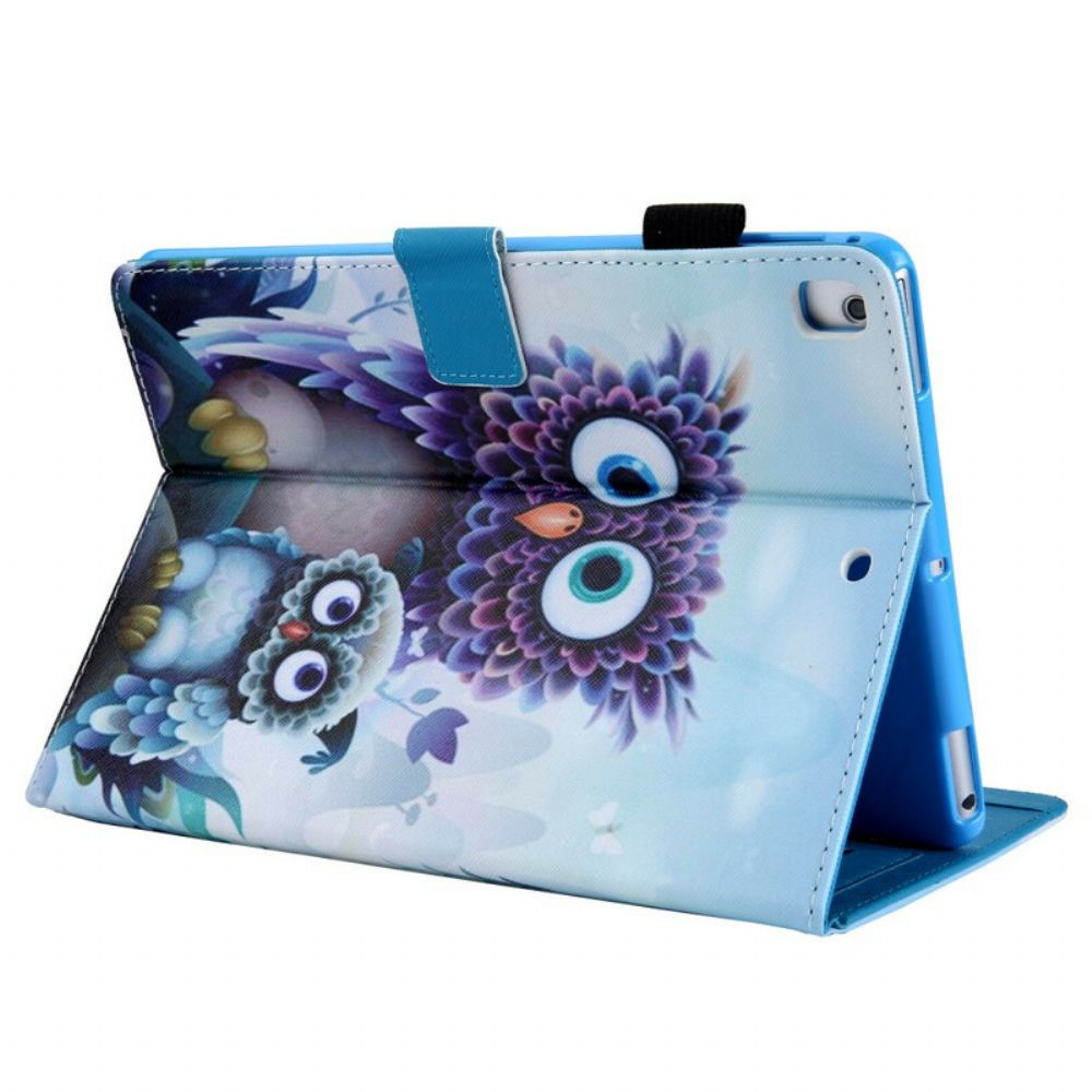 Flip Case Für iPad 10.2" (2024) (2024) / Air 10.5" / Pro 10.5" Verwunderte Eulen